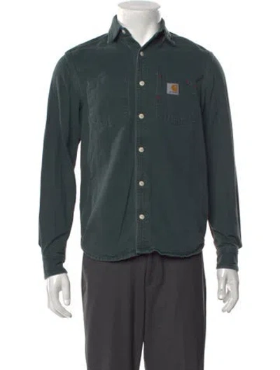 Pre-owned Carhartt Long Sleeve Shirt In Green