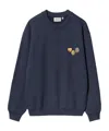 Carhartt Button Graphic-print Sweatshirt In Black