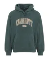 Carhartt Library Hooded Sweatshirt Kangaroo Pockets In Green