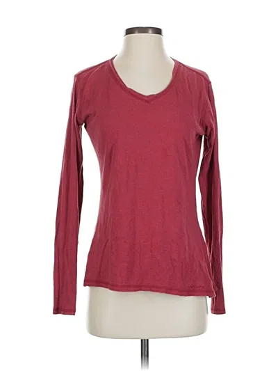 Pre-owned Carhartt Long Sleeve T-shirt In Burgundy