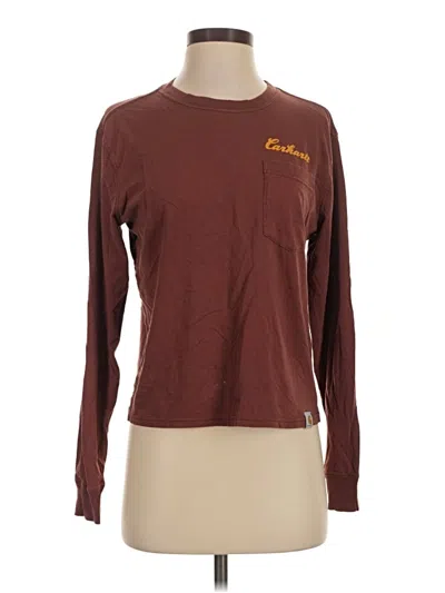 Pre-owned Carhartt Long Sleeve T-shirt In Brown