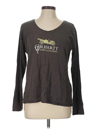 Pre-owned Carhartt Long Sleeve T-shirt In Gray