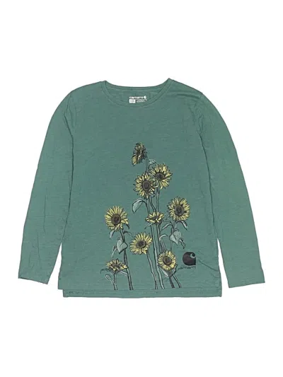 Pre-owned Carhartt Kids' Long Sleeve T-shirt In Green