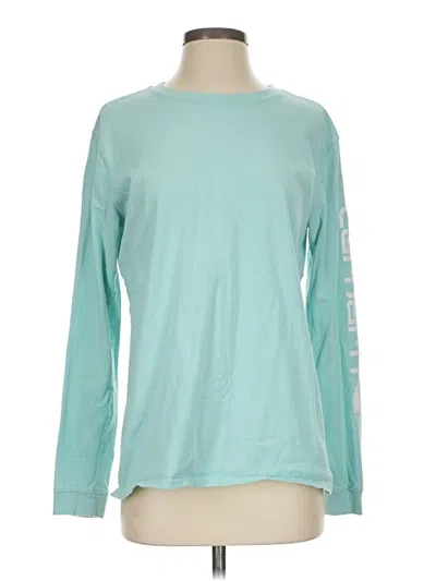 Pre-owned Carhartt Long Sleeve T-shirt In Teal
