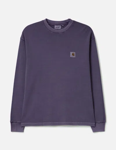 Long Sleeve Vista Waffle T-shirt In Purple from HBX