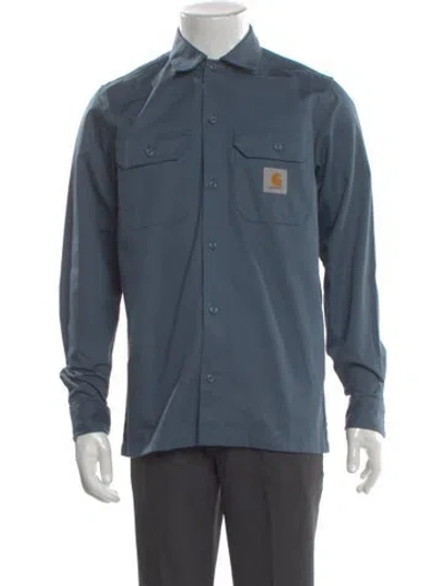 Pre-owned Carhartt Long Sleeve Western Shirt In Blue
