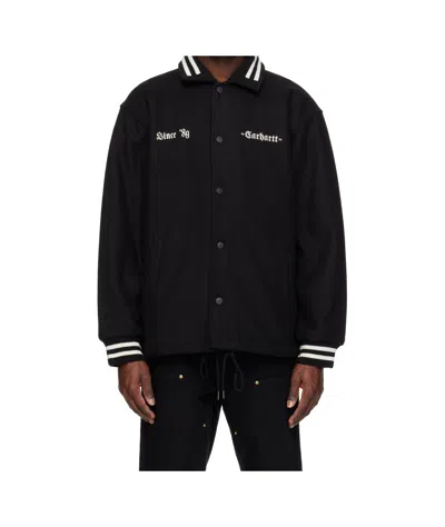 Carhartt Long Sleeve Wool Jacket In Black