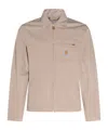 Carhartt Long Sleeve Zip-up Jacket In Nude