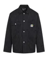 Carhartt Work In Progress Seaton Pinstripe Chore Jacket In Black