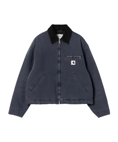 Carhartt Long-sleeved Casual Jacket In Blue
