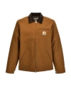 Carhartt Detroit Cotton Canvas Zip Jacket In Brown