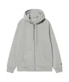 Carhartt Work In Progress Chase Cotton Blend Zip-up Hoodie In Gray