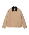 Carhartt Og Detroit Jacket Peanut/black (aged Canvas) In Nude