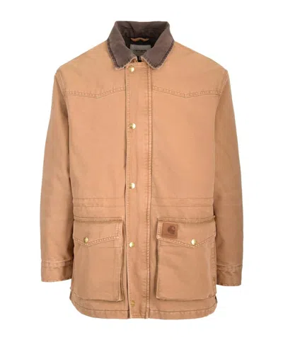 Carhartt Long-sleeved Casual Jacket In Nude