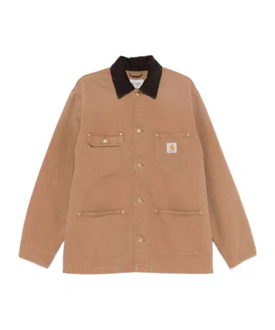 Carhartt Long-sleeved Casual Jacket In Brown