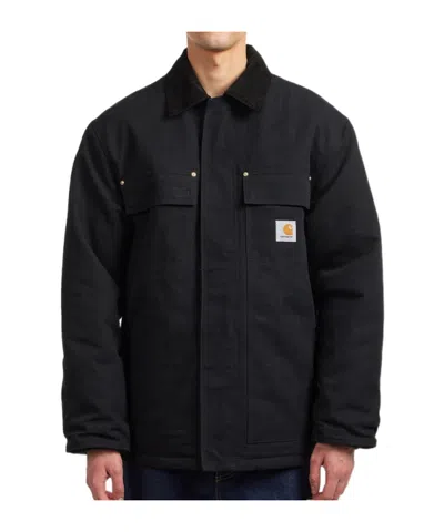 Carhartt Long-sleeved Collared Jacket In Black