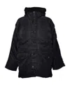 Carhartt Black Hooded Olten Parka Coat In Black