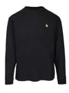 Carhartt Long-sleeved Cotton T-shirt In Black