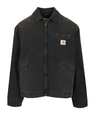 Carhartt Detroit Jacket Cotton Bradento Jackets Black In Multi