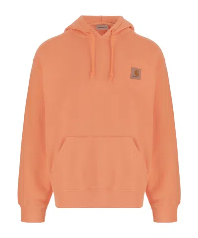 Carhartt Long-sleeved Hooded Hoodie In Pink