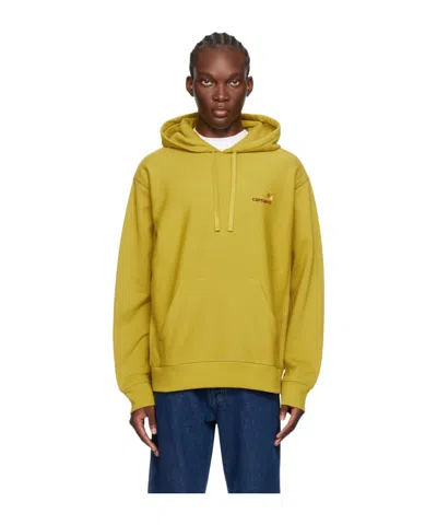 Carhartt Long-sleeved Hooded Hoodie In Yellow