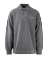 Carhartt Embroidered Script Sweatshirt Ribbed Cuffs In Gray