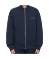 Carhartt Blue Script Embroidery Jacket In Black