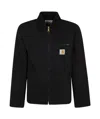 Carhartt Structured Collared Front Pocket Long Sleeve Jacket In Black