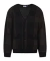 Carhartt Checked Pattern Long Sleeve Cardigan In Black