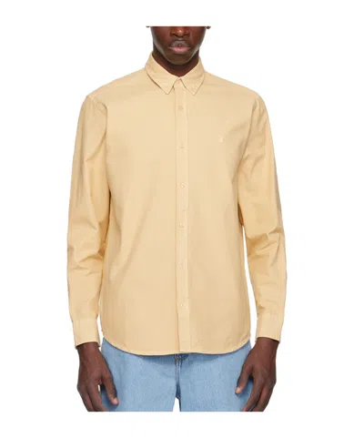 Carhartt Long Sleeved Logo Shirt In Yellow