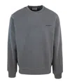 Carhartt Cotton Sweatshirt With Embroidered Logo In Black