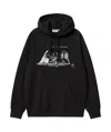 Carhartt Wip Pepe Friends Black Hooded Sweatshirt In Black