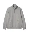Carhartt Chase Half-zip Sweatshirt In Gray