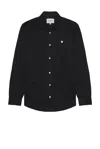 Carhartt 'l/s Madison Fine Cord' Shirt In Black