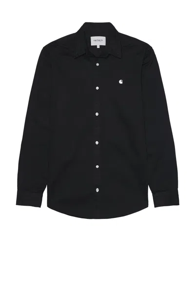 Carhartt 'l/s Madison Fine Cord' Shirt In Black