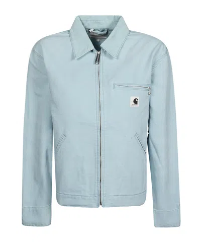 Carhartt Detroit Zip-up Cotton Jacket In Blue