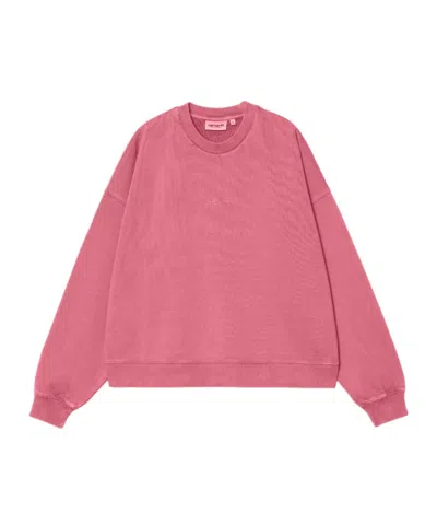 Carhartt Long-sleeved Sweatshirt In Pink