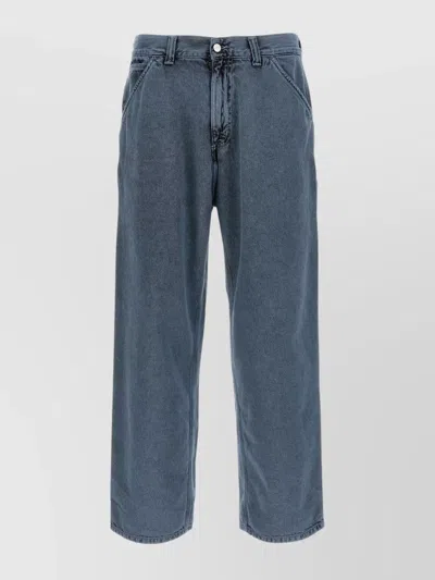 Carhartt 'looped Belt' Trousers With Multiple Pockets In Gray