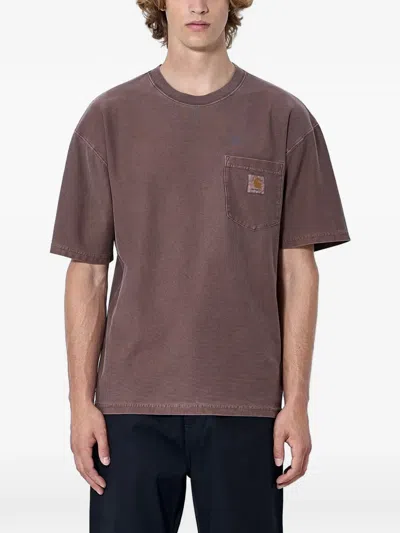 Carhartt Loose Pocket Cotton T-shirt In Brown