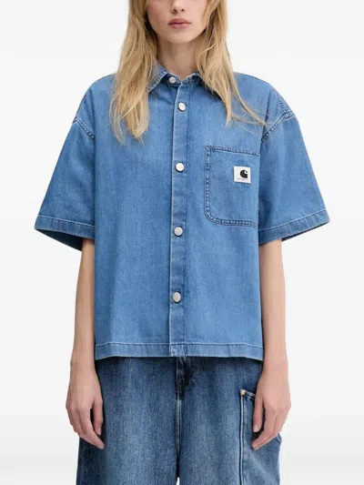Carhartt Lovilia Patch-pocket Top In Blue