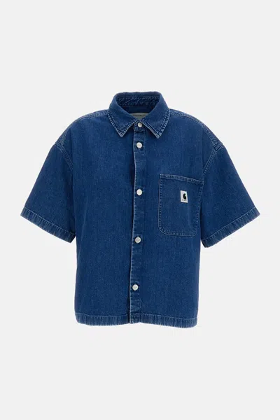 Carhartt Lovilia Shirt Cotton Denim In Blue
