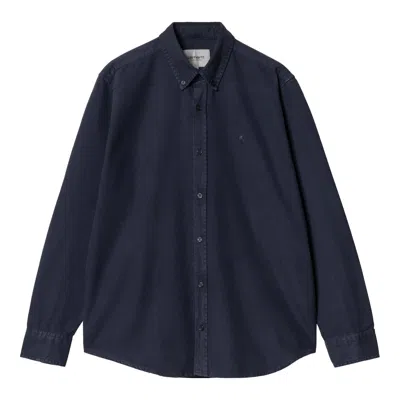 Carhartt Navy Bolton Shirt In Blue