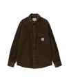 Carhartt Rhodes Long-sleeve Corduroy Shirt In Black
