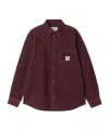 Carhartt Casual Shirt With Button Cuffs And Pocket In Burgundy
