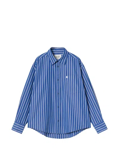 Carhartt L/s Gowan Shirt In Blue
