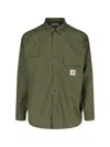 Carhartt Poplin Irwin Shirt With Button-down Collar In Green