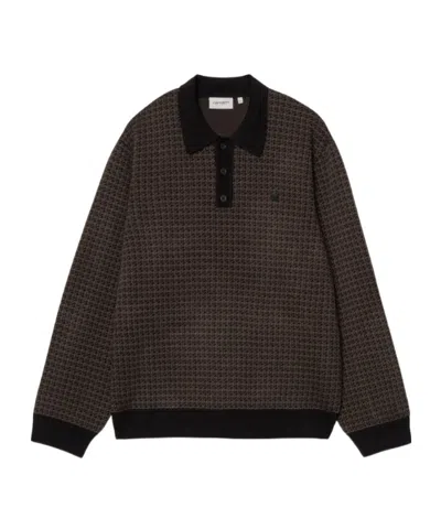 Carhartt L/s Lowis Polo In Gray