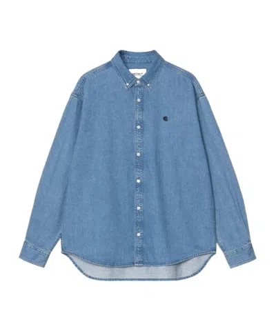 Carhartt L/s Lucas Shirt In Blue