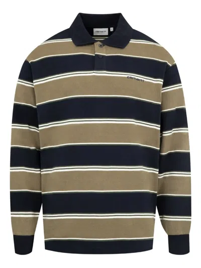 Carhartt L/s Malone Rugby Polo Shirt In Neutral