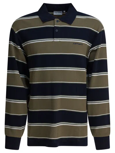 CARHARTT L/S MALONE RUGBY POLO SHIRTS GREEN